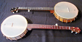 Two banjos built by cwaldmanbanjos.com two banjos